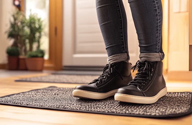 Schuhe ausziehen: Schutz vor 400.000 Keimen